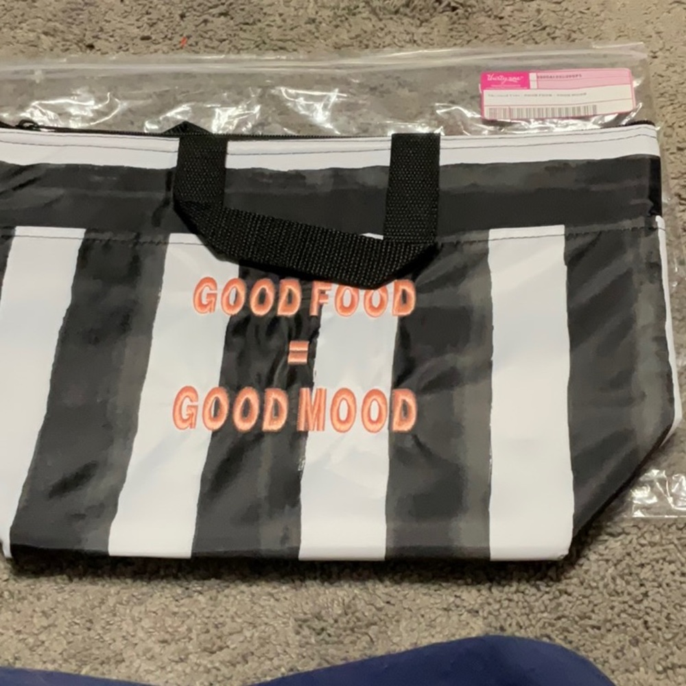 Striped Tote Bag - Black and White